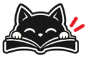 HIKARI Cat Reading a Book Mark